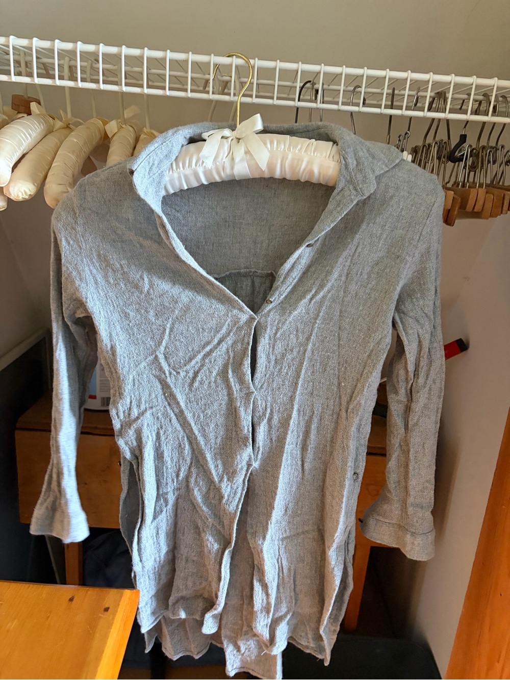 Zara Light Gray Women's Tunic Top